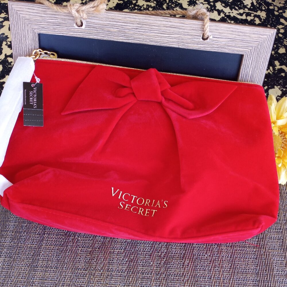 Sexy red velvet clutch evening bag pouch